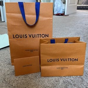 Louis Vuitton shopping bags + stationary